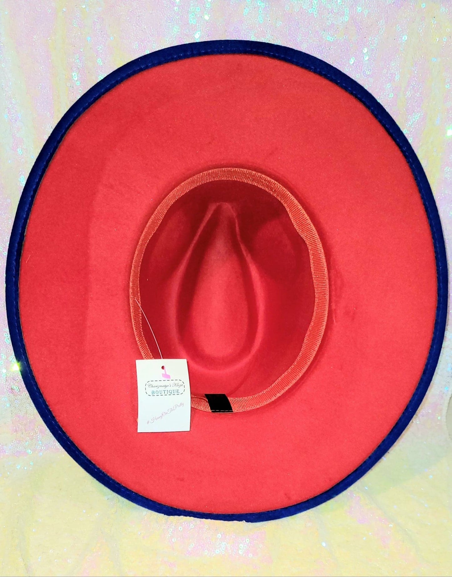 Red Bottom Fedora Hat